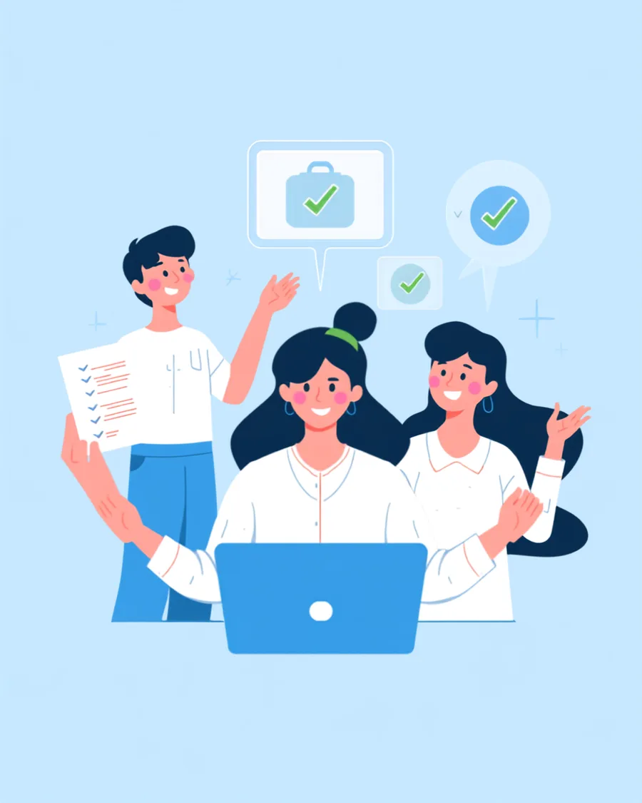 Students celebrating a job offer