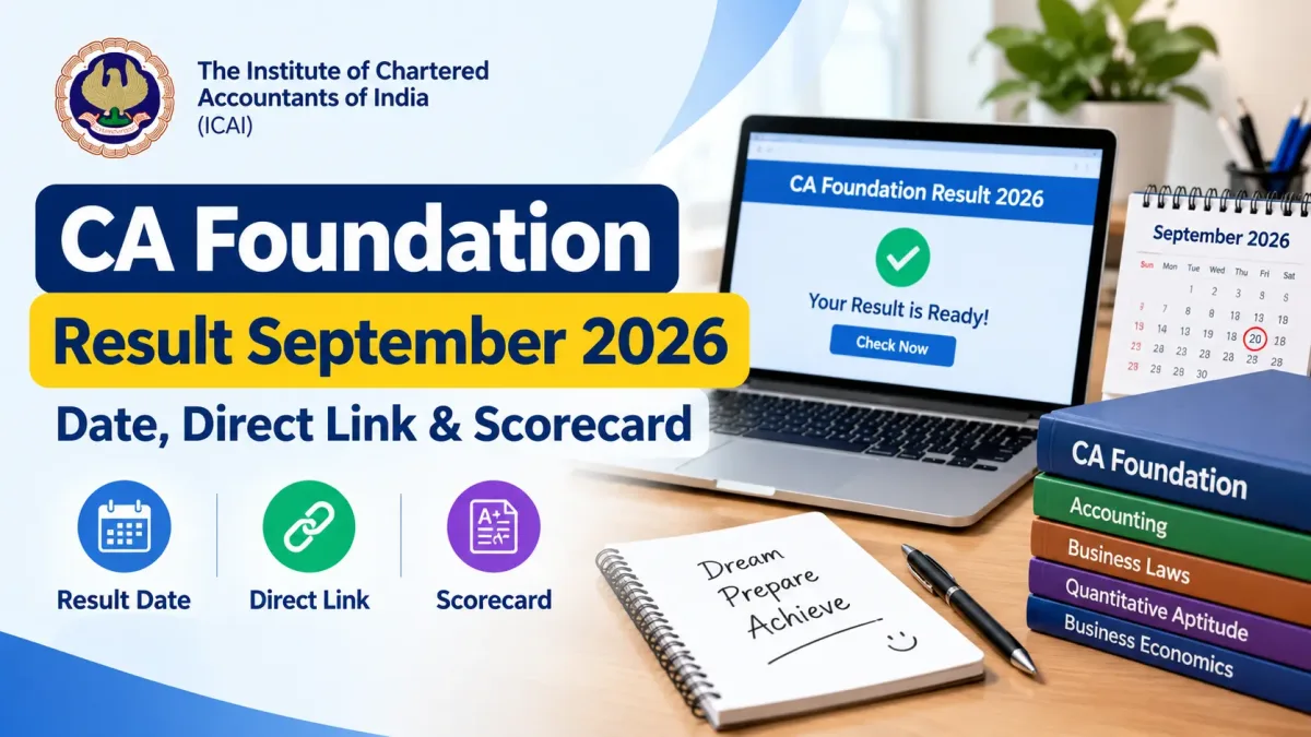 CA Foundation Result September 2026 date, scorecard and result-checking information