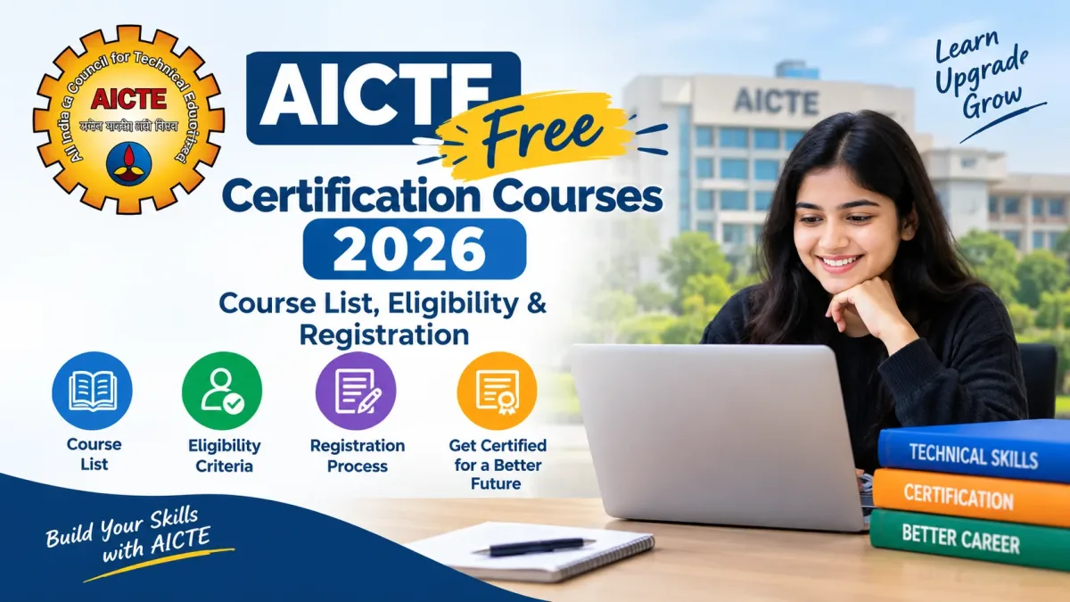 AICTE free certification courses 2026 for students learning programming, artificial intelligence and digital skills