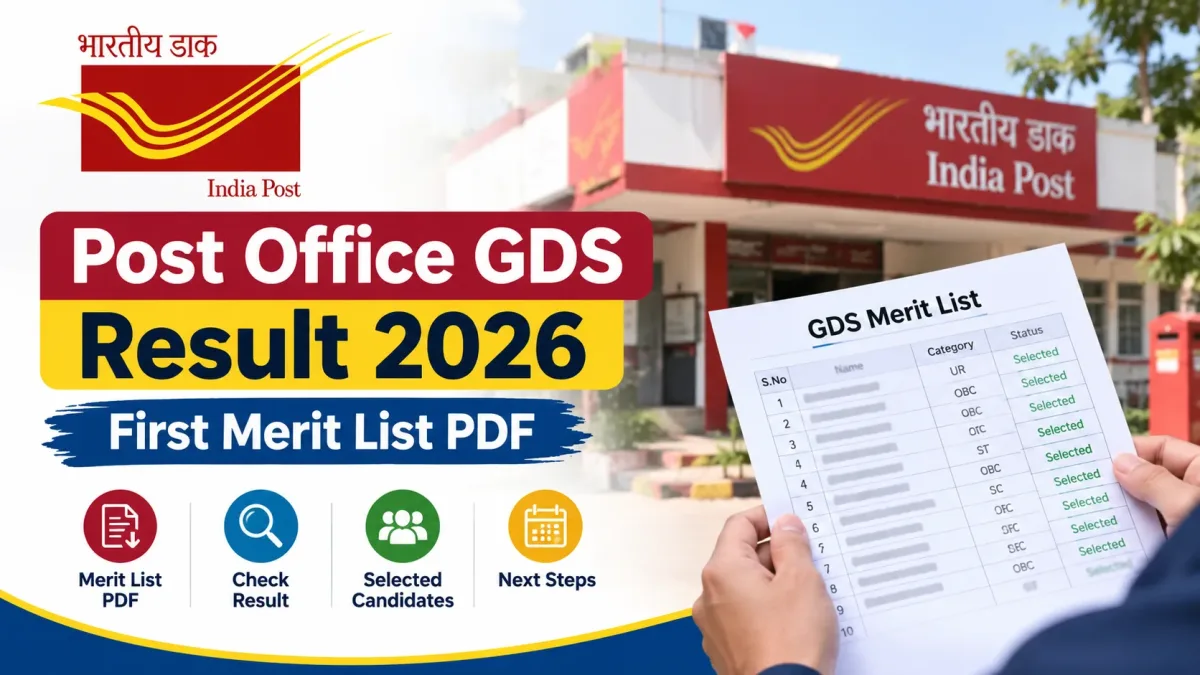 India Post GDS Result 2026 first merit list and document verification update