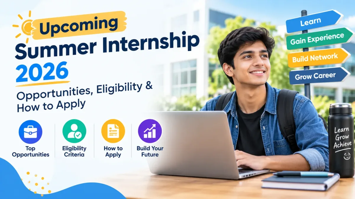 Indian college students exploring summer internship opportunities and career options on a laptop