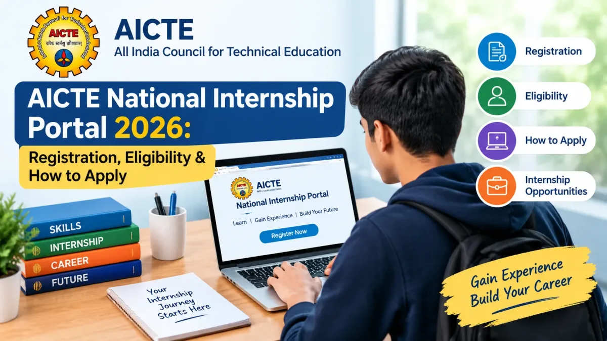 Students exploring internship opportunities on the AICTE National Internship Portal 2026