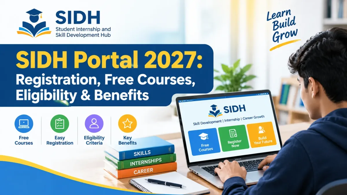 SIDH Portal 2027 registration, online skill development courses and certification opportunities
