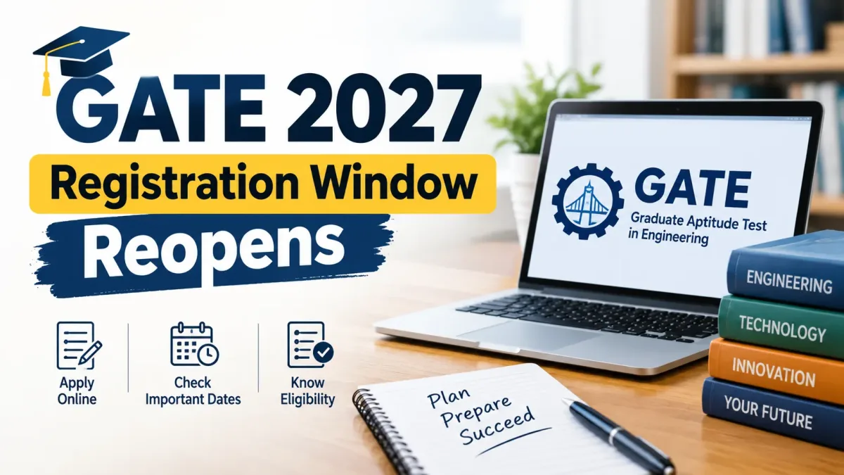 GATE 2027 registration update with IIT Madras and engineering entrance examination details