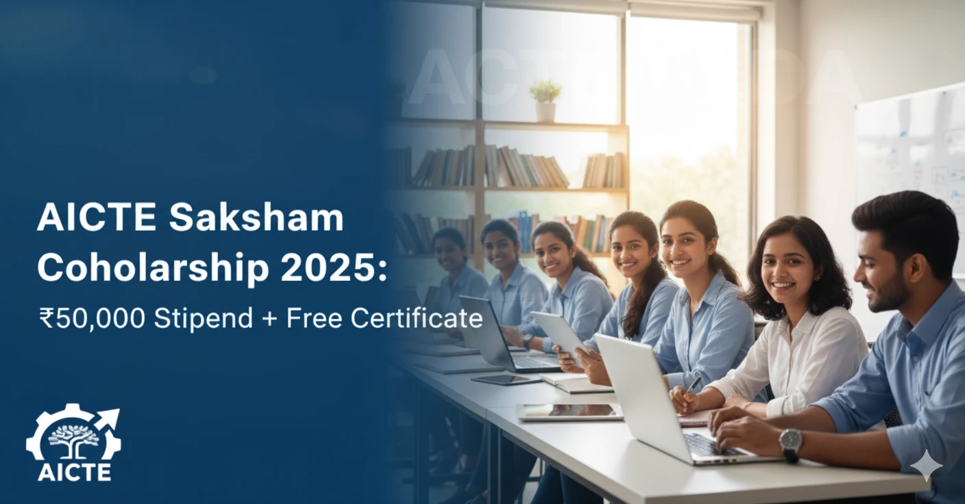 AICTE Saksham Scholarship 2025 ₹50,000 Stipend + Free Certificate