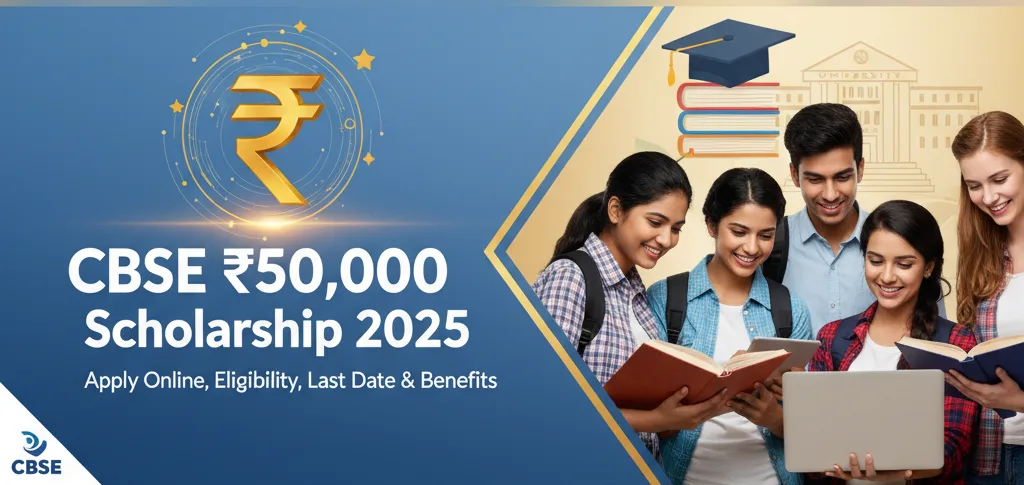 CBSE ₹50,000 Scholarship 2025 Apply Online, Eligibility, Last Date & Benefits