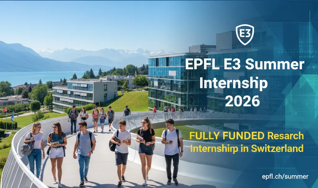 EPFL E3 Summer Internship 2026 Fully Funded Research Internship in Switzerland