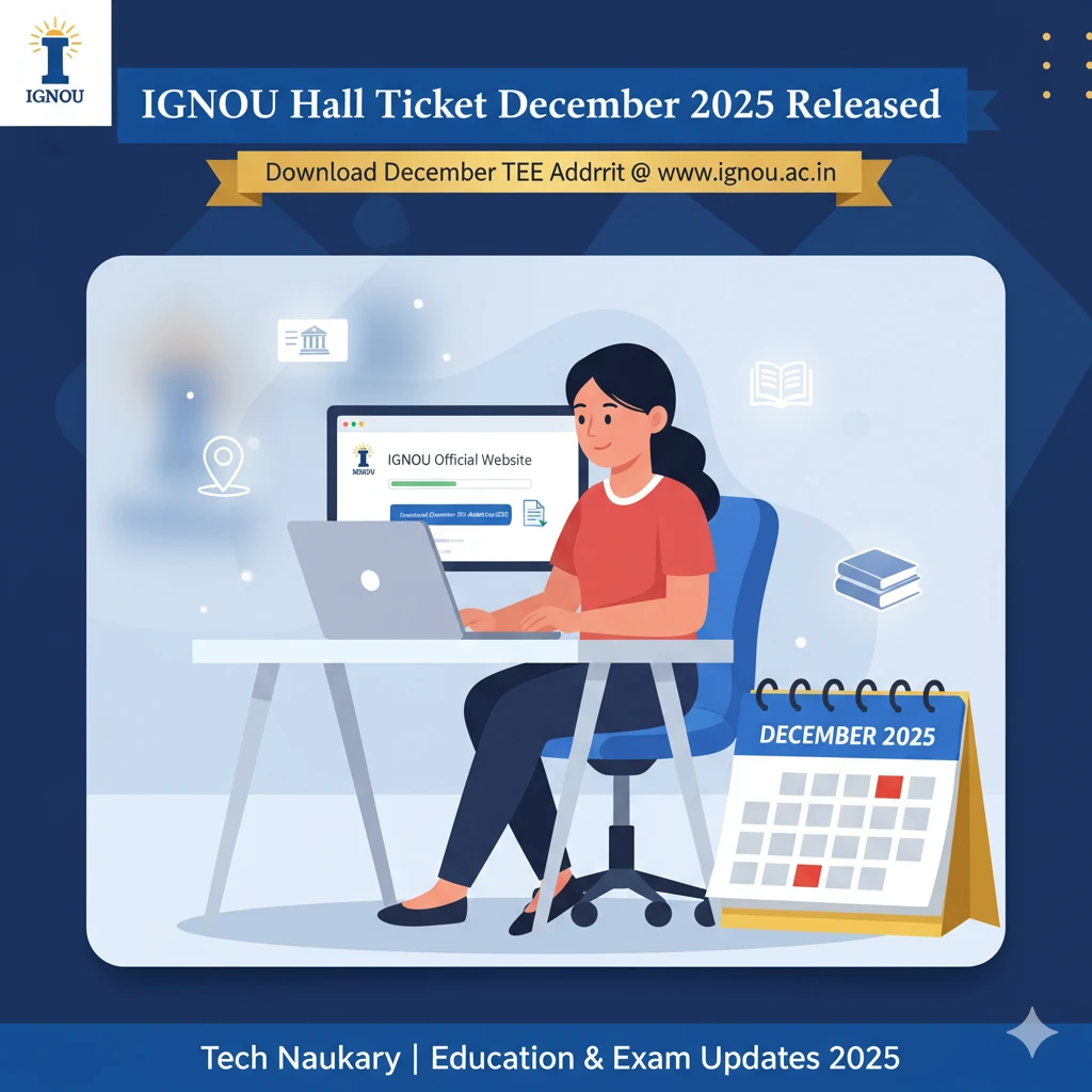 IGNOU Hall Ticket December 2025 Out – Download TEE Admit Card @ ignou.ac.in