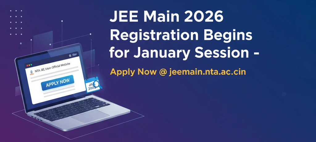 JEE Main 2026 Registration Begins for January Session – Apply Now @ jeemain.nta.ac.in